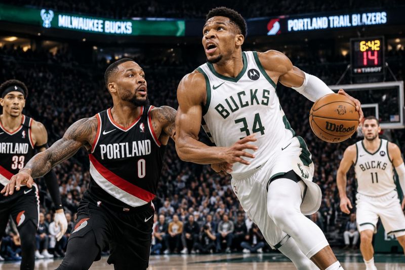 11月22日 NBA常规赛 开拓者vs雄鹿 赛前预测：雄鹿客场取胜，推荐比分118-110