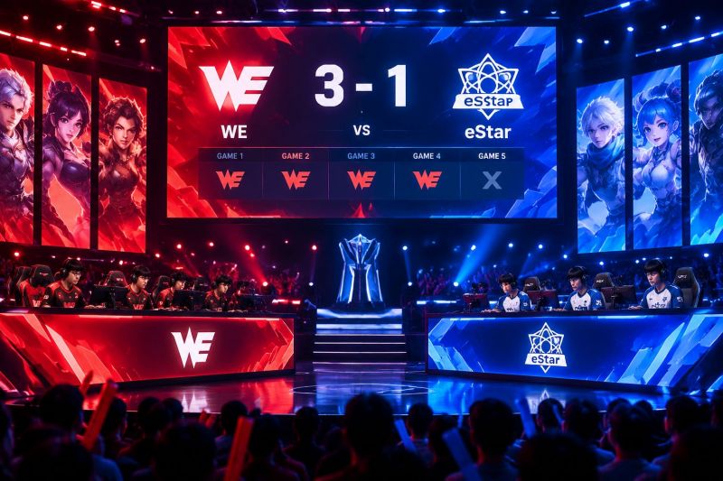 WE vs eStar预测：eStar更可能赢，推荐比分3-1