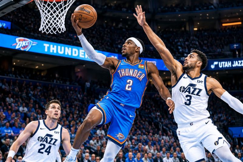 2月24日 NBA常规赛 雷霆vs爵士 赛前预测：青年军冲击力占优，推荐比分落点解析